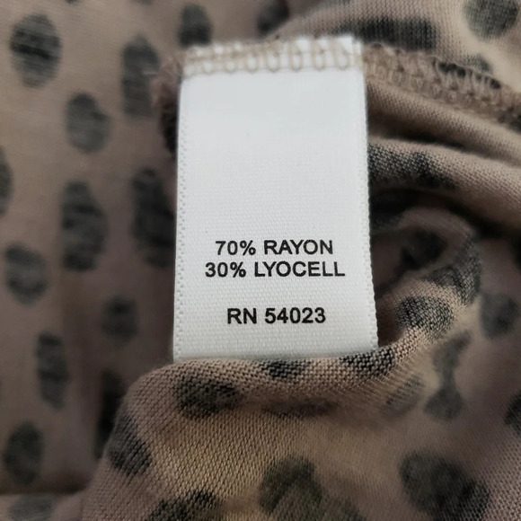 Banana Republic Shirt Leopard Cheetah Print 3/4 Sleeve Keyhole Neck Knit Top - Picture 6 of 8